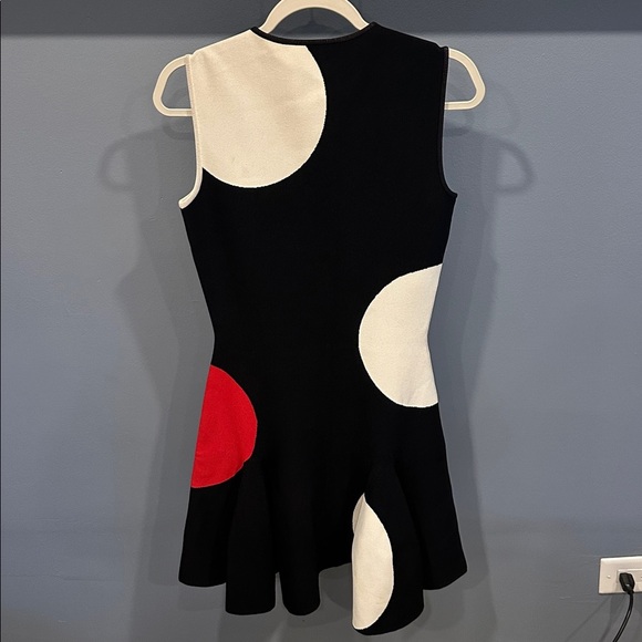 Alexander McQueen Fit and Flare Polka Dot  Intarsia Knit Dress Sz Medium - Picture 7 of 7
